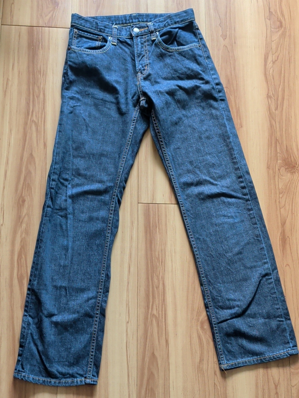 Uniqlo Kids Straight-Leg Jeans in Blue Wash